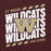 Close-up view of Cypress Woods High School Wildcats Maroon Classic Unisex Hoodie 223