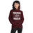 Woman wearing Lewisville High School Farmers Maroon Classic Unisex Hoodie 233