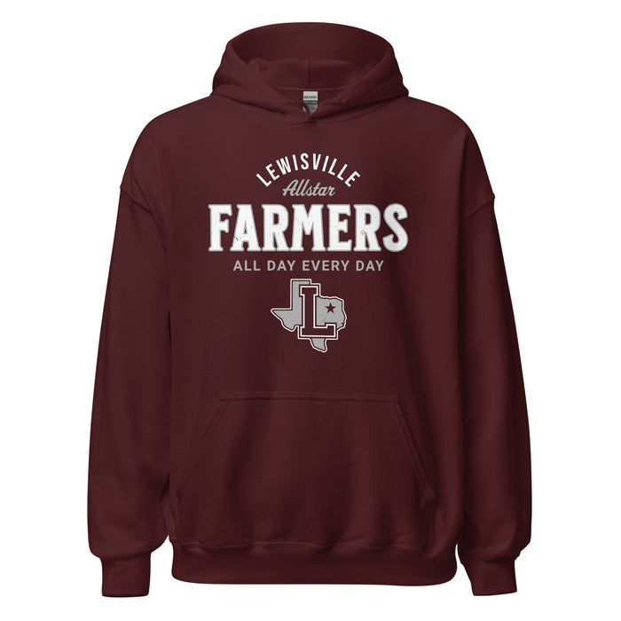 Lewisville High School Farmers Maroon Classic Unisex Hoodie 040