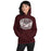 Woman wearing Lewisville High School Farmers Maroon Classic Unisex Hoodie 242