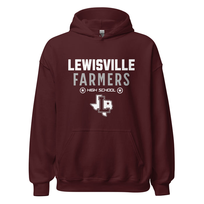 Lewisville High School Farmers Maroon Classic Unisex Hoodie 003