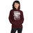 Woman wearing Round Rock High School Dragons Maroon Classic Unisex Hoodie 232