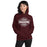 Woman wearing Round Rock High School Dragons Maroon Classic Unisex Hoodie 011