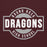 Close-up view of Round Rock High School Dragons Maroon Classic Unisex Hoodie 011