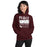 Woman wearing Round Rock High School Dragons Maroon Classic Unisex Hoodie 240