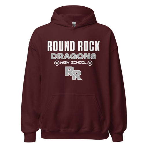 Round Rock High School Dragons Maroon Classic Unisex Hoodie 003