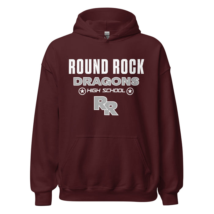 Round Rock High School Dragons Maroon Classic Unisex Hoodie 003