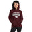 Woman wearing Round Rock High School Dragons Maroon Classic Unisex Hoodie 234
