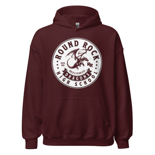 Round Rock High School Dragons Maroon Classic Unisex Hoodie 215
