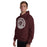Man wearing Cy-Fair High School Bobcats Maroon Classic Unisex Hoodie 220