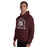 Man wearing Cy-Fair High School Bobcats Maroon Classic Unisex Hoodie 208