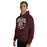 Man wearing Cy-Fair High School Bobcats Maroon Classic Unisex Hoodie 213