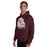 Man wearing Cy-Fair High School Bobcats Maroon Classic Unisex Hoodie 219