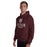 Man wearing Cy-Fair High School Bobcats Maroon Classic Unisex Hoodie 202