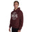 Man wearing Cy-Fair High School Bobcats Maroon Classic Unisex Hoodie 218