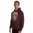 Man wearing Cypress Woods High School Wildcats Maroon Classic Unisex Hoodie 204