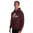 Man wearing Cypress Woods High School Wildcats Maroon Classic Unisex Hoodie 217