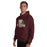 Man wearing Cypress Woods High School Wildcats Maroon Classic Unisex Hoodie 221