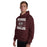 Man wearing Lewisville High School Farmers Maroon Classic Unisex Hoodie 233