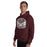 Man wearing Lewisville High School Farmers Maroon Classic Unisex Hoodie 242