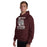 Man wearing Round Rock High School Dragons Maroon Classic Unisex Hoodie 205