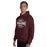 Man wearing Round Rock High School Dragons Maroon Classic Unisex Hoodie 011