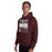 Man wearing Round Rock High School Dragons Maroon Classic Unisex Hoodie 240