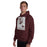 Man wearing Round Rock High School Dragons Maroon Classic Unisex Hoodie 226