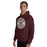 Man wearing Round Rock High School Dragons Maroon Classic Unisex Hoodie 203