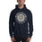 Man wearing a Klein Collins High School Tigers Navy Classic Unisex Hoodie 02