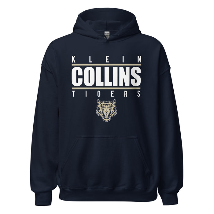 Klein Collins High School Tigers Navy Classic Unisex Hoodie 07