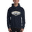 Man wearing a Klein Collins High School Tigers Navy Classic Unisex Hoodie 09