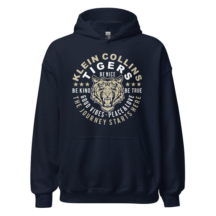 Klein Collins High School Tigers Navy Classic Unisex Hoodie 16