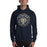 Man wearing a Klein Collins High School Tigers Navy Classic Unisex Hoodie 16