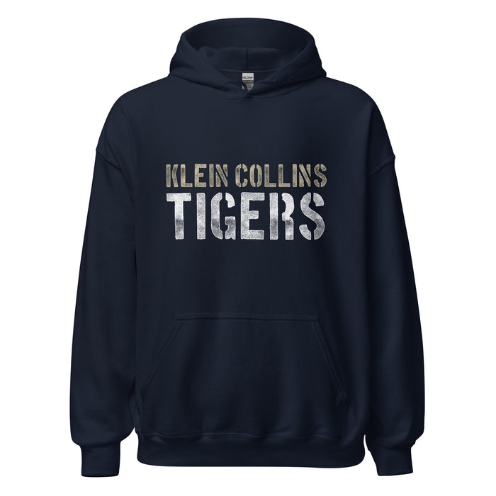 Klein Collins High School Tigers Navy Classic Unisex Hoodie 17