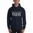 Man wearing a Klein Collins High School Tigers Navy Classic Unisex Hoodie 17