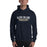 Man wearing a Klein Collins High School Tigers Navy Classic Unisex Hoodie 21