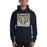 Man wearing a Klein Collins High School Tigers Navy Classic Unisex Hoodie 27