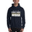 Man wearing a Klein Collins High School Tigers Navy Classic Unisex Hoodie 31