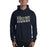 Man wearing a Klein Collins High School Tigers Navy Classic Unisex Hoodie 32