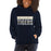 Woman wearing a Klein Collins High School Tigers Navy Classic Unisex Hoodie 35