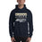 Man wearing a Klein Collins High School Tigers Navy Classic Unisex Hoodie 48