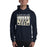 Man wearing a Klein Collins High School Tigers Navy Classic Unisex Hoodie 86