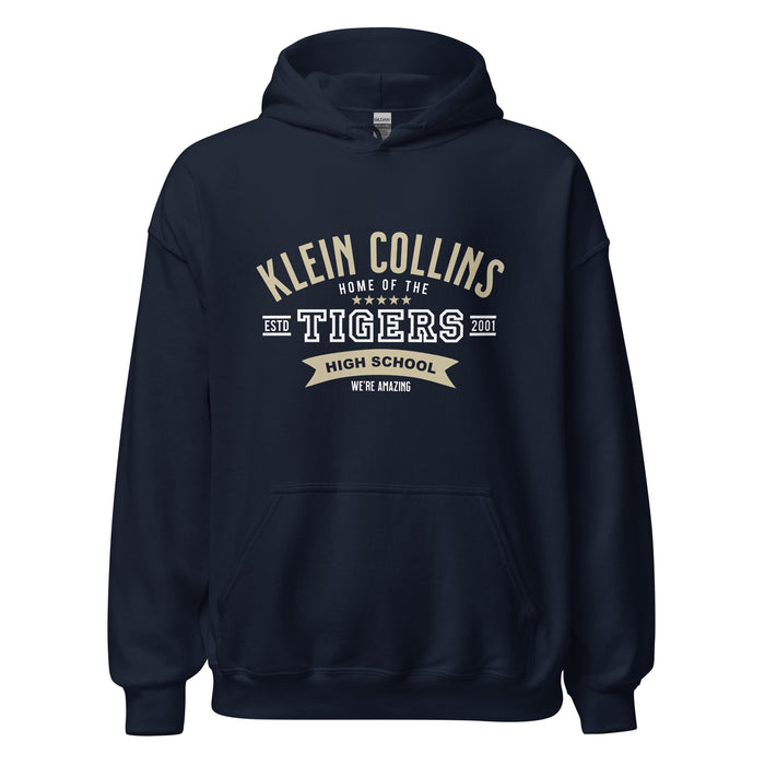 Klein Collins High School Tigers Navy Classic Unisex Hoodie 96