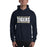 Man wearing a Klein Collins High School Tigers Navy Classic Unisex Hoodie 98