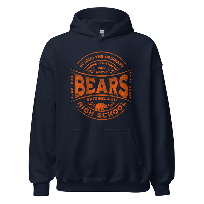 Bridgeland High School Bears Navy Classic Unisex Hoodie 10