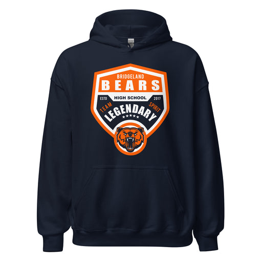 Bridgeland High School Bears Navy Classic Unisex Hoodie 14