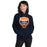 Woman wearing a Bridgeland High School Bears Navy Classic Unisex Hoodie 14