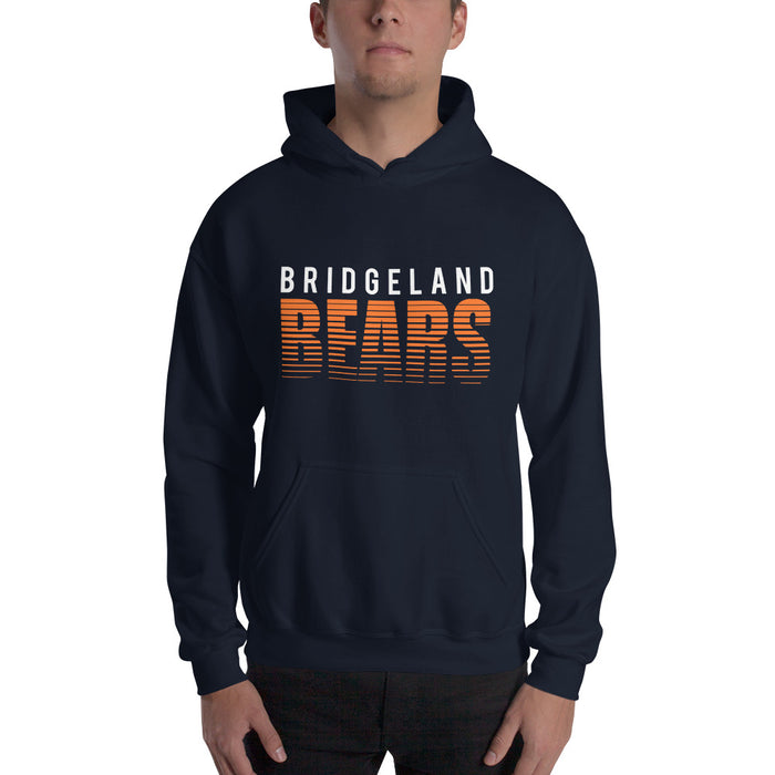 Man wearing a Bridgeland High School Bears Navy Classic Unisex Hoodie 24