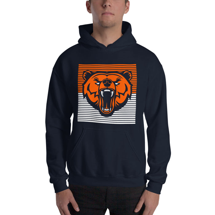 Man wearing a Bridgeland High School Bears Navy Classic Unisex Hoodie 27